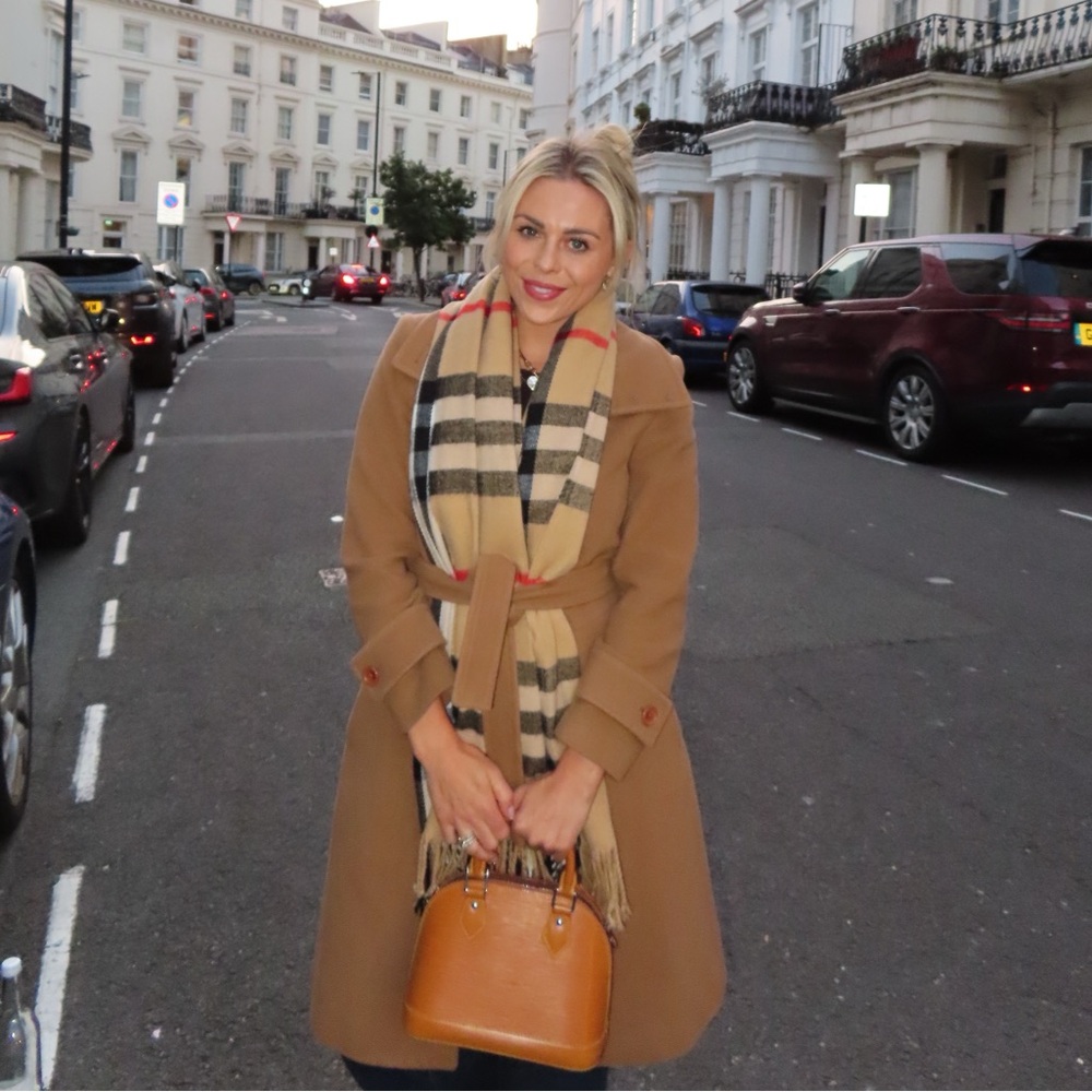 Burberry Tan Trench Coat wool